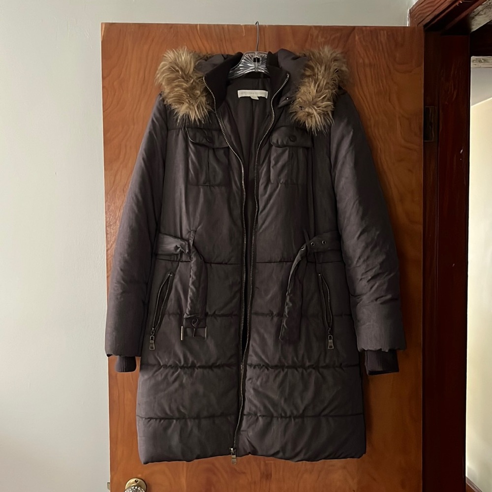 New York and Company light brown puffer jacket
